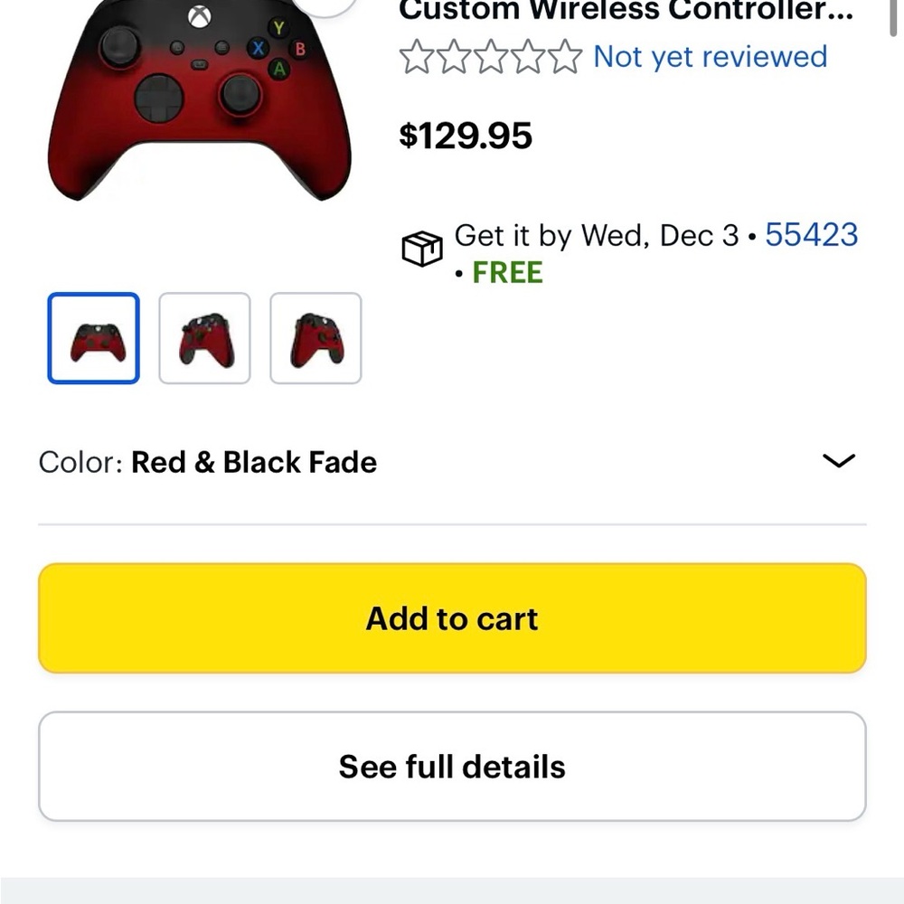 Red and Black Wireless Controller